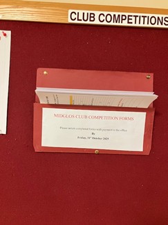 Competition Entry Folder on notice board